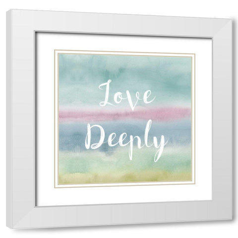 Rainbow Seeds Painted Pattern XIV Cool Love White Modern Wood Framed Art Print with Double Matting by Audit, Lisa