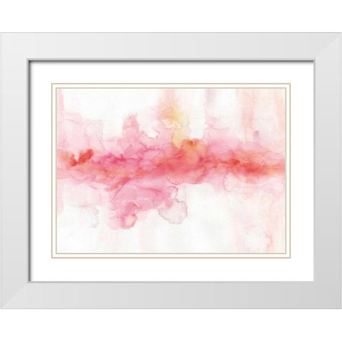Rainbow Seeds Abstract White Modern Wood Framed Art Print with Double Matting by Audit, Lisa