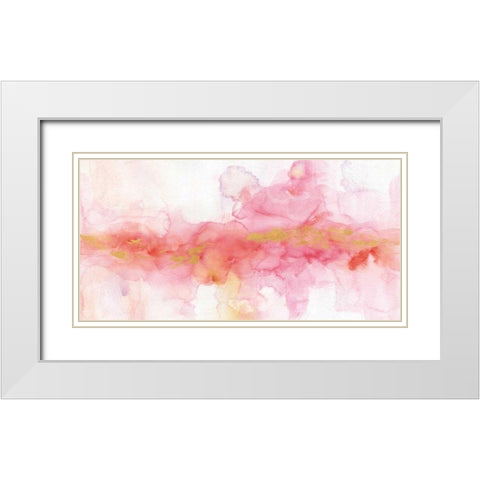 Rainbow Seeds Abstract Gold White Modern Wood Framed Art Print with Double Matting by Audit, Lisa