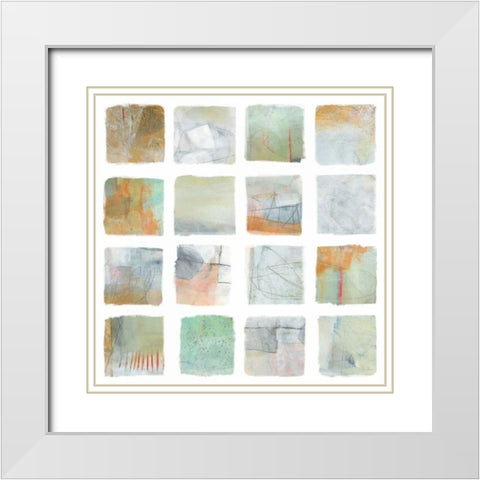 The Misty Fields White Modern Wood Framed Art Print with Double Matting by Davies, Jane