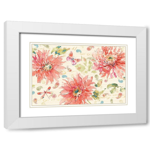 Happy Gypsy I White Modern Wood Framed Art Print with Double Matting by Pela