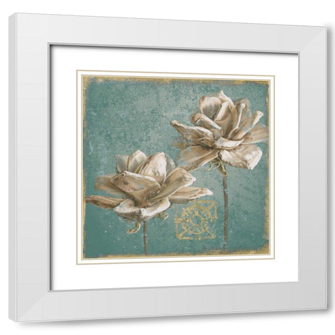 Seed Pod II no Words Turquoise White Modern Wood Framed Art Print with Double Matting by Grove, Beth
