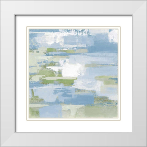 Urban Walkway III Blue and Green White Modern Wood Framed Art Print with Double Matting by Vassileva, Silvia