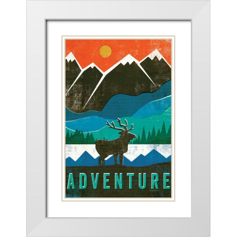 Big Sky I White Modern Wood Framed Art Print with Double Matting by Mullan, Michael