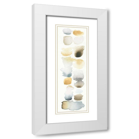 Watercolor Swatch Panel Neutral II White Modern Wood Framed Art Print with Double Matting by Elyse, DeNeige