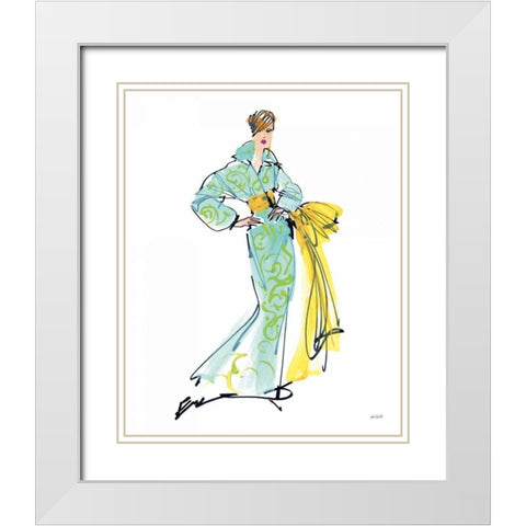 Colorful Fashion I White Modern Wood Framed Art Print with Double Matting by Tavoletti, Anne