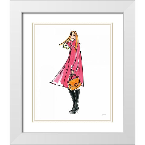 Colorful Fashion III White Modern Wood Framed Art Print with Double Matting by Tavoletti, Anne