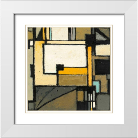 Garden I White Modern Wood Framed Art Print with Double Matting by Novak, Shirley