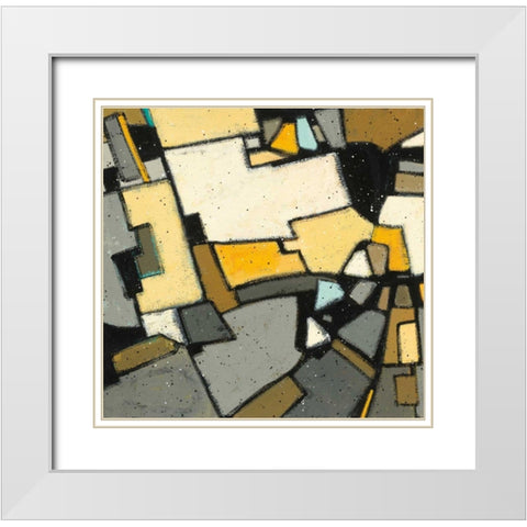 Garden II White Modern Wood Framed Art Print with Double Matting by Novak, Shirley