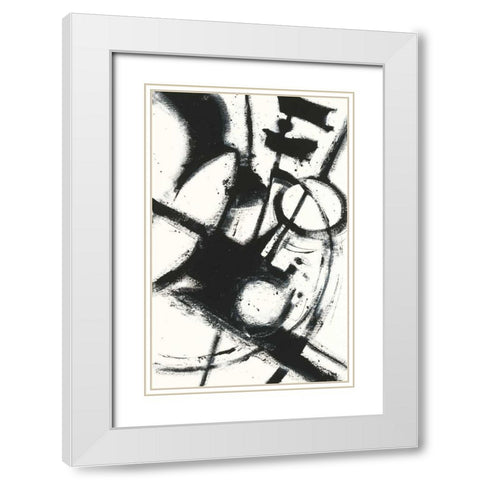 Expression Abstract II White White Modern Wood Framed Art Print with Double Matting by Novak, Shirley