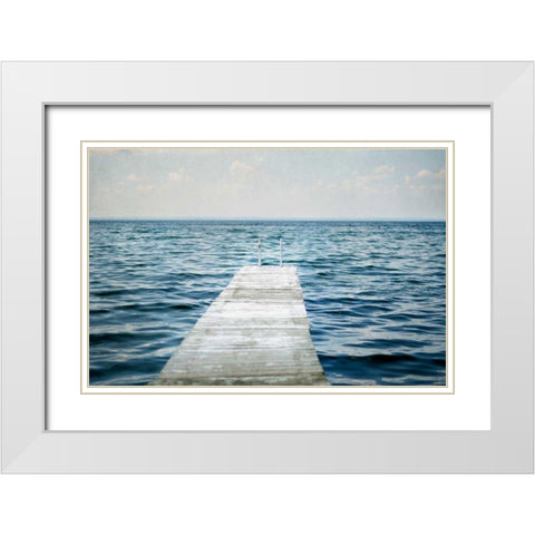 Calm Days I White Modern Wood Framed Art Print with Double Matting by Urquhart, Elizabeth
