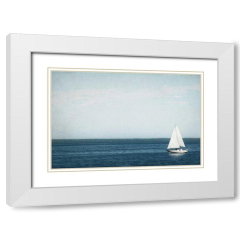 Calm Days II White Modern Wood Framed Art Print with Double Matting by Urquhart, Elizabeth