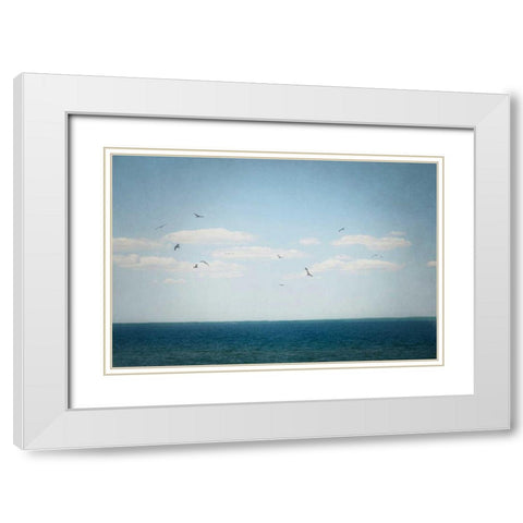 Calm Days IV White Modern Wood Framed Art Print with Double Matting by Urquhart, Elizabeth