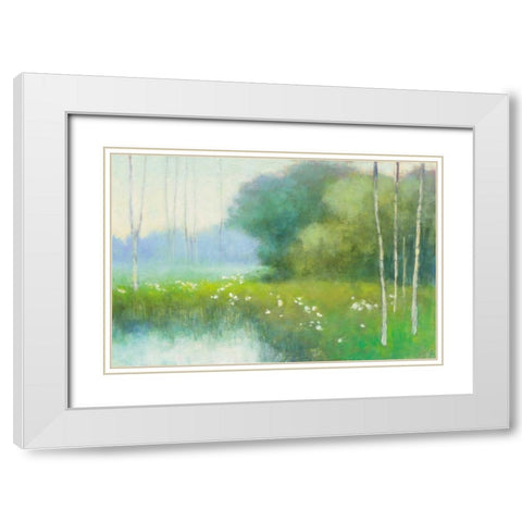 Spring Midst White Modern Wood Framed Art Print with Double Matting by Purinton, Julia