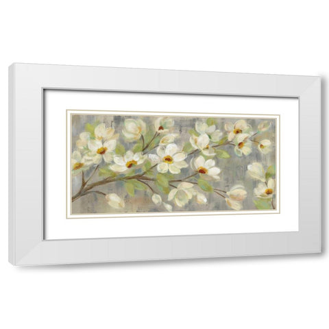 April Branch White Modern Wood Framed Art Print with Double Matting by Vassileva, Silvia