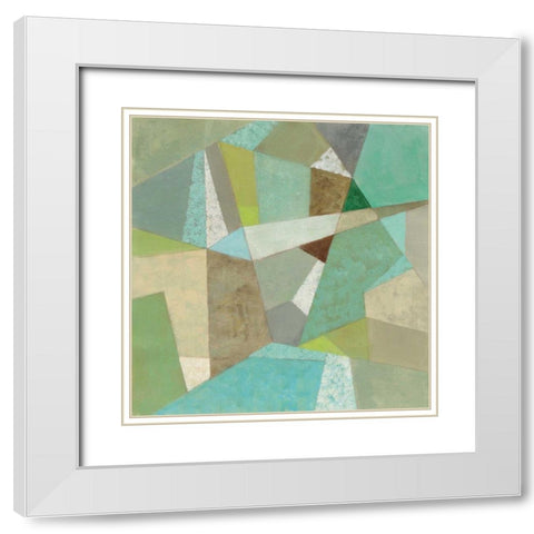 Spa Geo Metric White Modern Wood Framed Art Print with Double Matting by Vassileva, Silvia