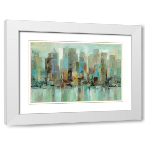 Morning Reflections White Modern Wood Framed Art Print with Double Matting by Vassileva, Silvia