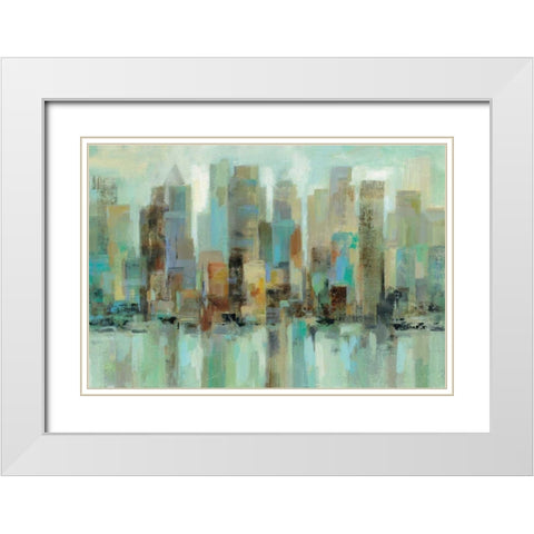 Morning Reflections White Modern Wood Framed Art Print with Double Matting by Vassileva, Silvia