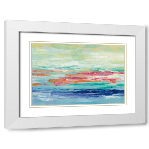 California Surf White Modern Wood Framed Art Print with Double Matting by Vassileva, Silvia