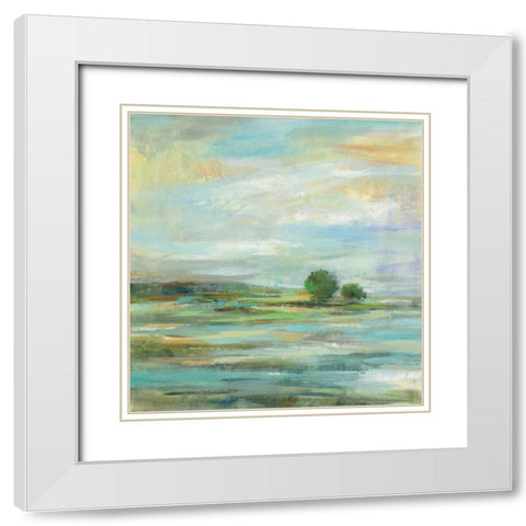 Spring White Modern Wood Framed Art Print with Double Matting by Vassileva, Silvia