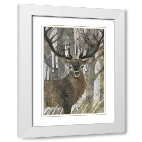 The Guardian Crop White Modern Wood Framed Art Print with Double Matting by Hristova, Albena