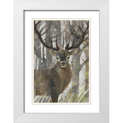 The Guardian Crop White Modern Wood Framed Art Print with Double Matting by Hristova, Albena