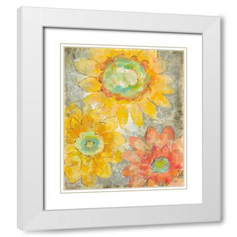 Venezia Fiori I White Modern Wood Framed Art Print with Double Matting by Vassileva, Silvia