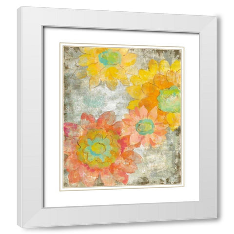 Venezia Fiori II White Modern Wood Framed Art Print with Double Matting by Vassileva, Silvia