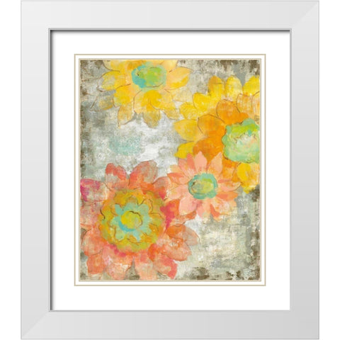 Venezia Fiori II White Modern Wood Framed Art Print with Double Matting by Vassileva, Silvia