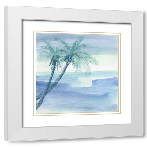 Peaceful Dusk I White Modern Wood Framed Art Print with Double Matting by Paschke, Chris