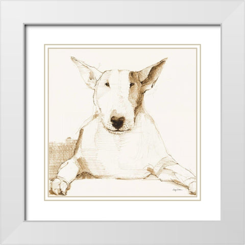 Orpheus Brown and Orange White Modern Wood Framed Art Print with Double Matting by Tillmon, Avery