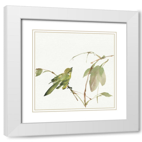 Sisken White Modern Wood Framed Art Print with Double Matting by Paschke, Chris