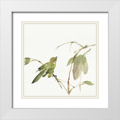 Sisken White Modern Wood Framed Art Print with Double Matting by Paschke, Chris