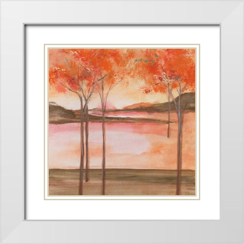 Mountain Meadow I White Modern Wood Framed Art Print with Double Matting by Paschke, Chris