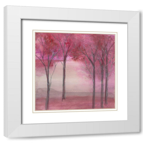 Under the Trees White Modern Wood Framed Art Print with Double Matting by Paschke, Chris