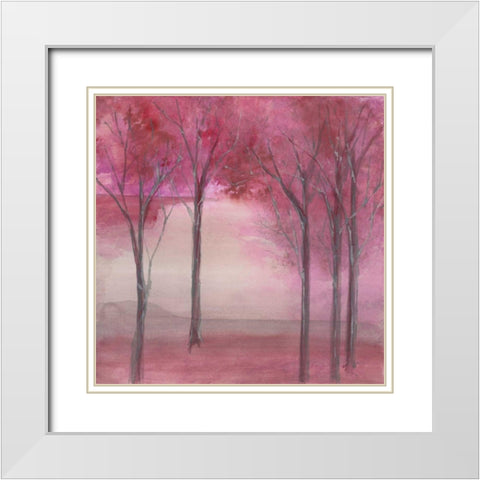 Under the Trees White Modern Wood Framed Art Print with Double Matting by Paschke, Chris