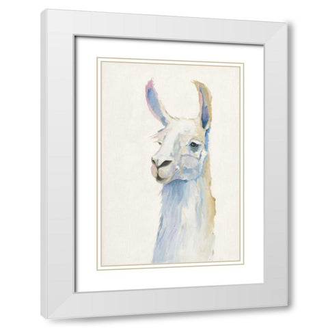 Bianca White Modern Wood Framed Art Print with Double Matting by Tillmon, Avery