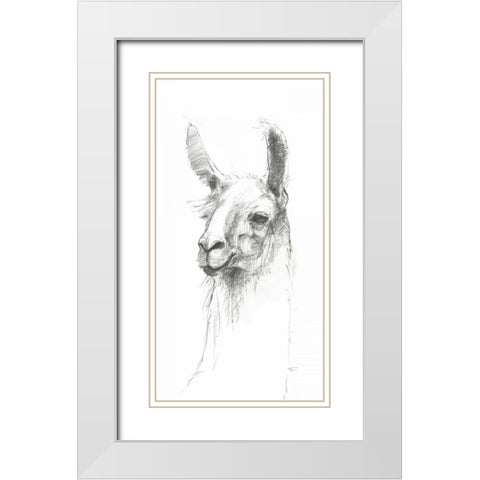 Bianca Pencil White Modern Wood Framed Art Print with Double Matting by Tillmon, Avery