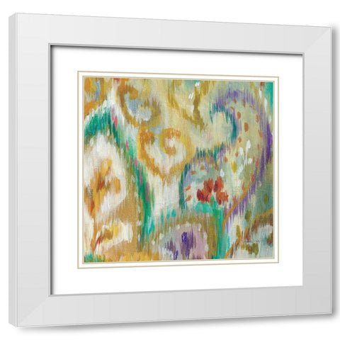 Boho Paisley IV White Modern Wood Framed Art Print with Double Matting by Nai, Danhui