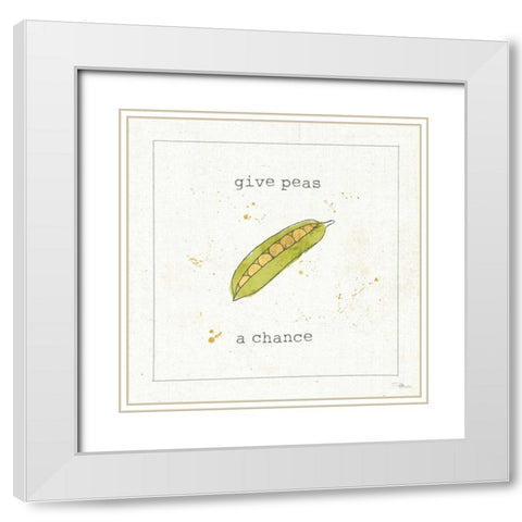 Garden Notes VI White Modern Wood Framed Art Print with Double Matting by Pela Studio