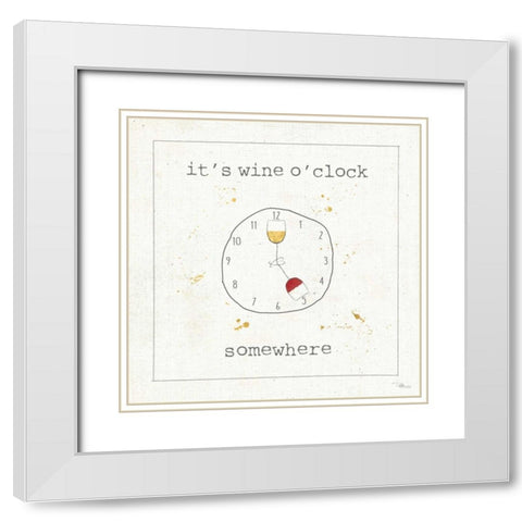 Flavor Notes VII White Modern Wood Framed Art Print with Double Matting by Pela Studio