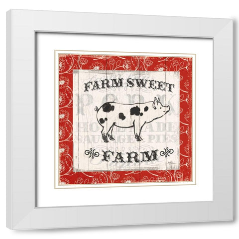 Farmers Market I White Modern Wood Framed Art Print with Double Matting by Penner, Janelle