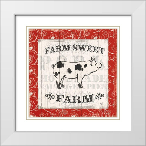 Farmers Market I White Modern Wood Framed Art Print with Double Matting by Penner, Janelle