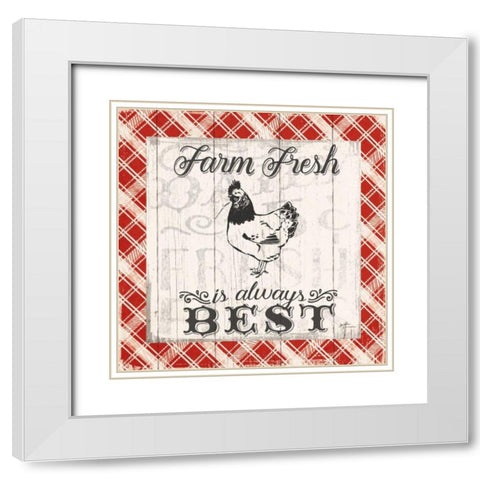 Farmers Market III White Modern Wood Framed Art Print with Double Matting by Penner, Janelle