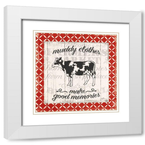 Farmers Market IV White Modern Wood Framed Art Print with Double Matting by Penner, Janelle