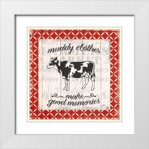 Farmers Market IV White Modern Wood Framed Art Print with Double Matting by Penner, Janelle
