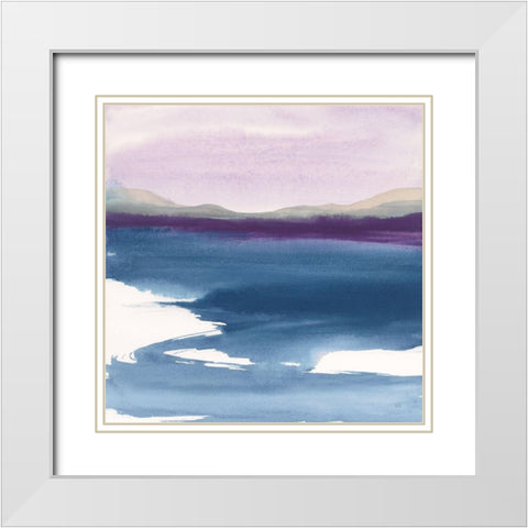 Plum Glow I White Modern Wood Framed Art Print with Double Matting by Paschke, Chris