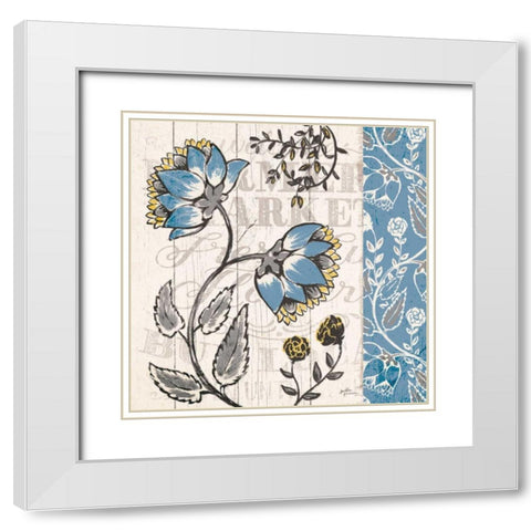 Blooming Season I White Modern Wood Framed Art Print with Double Matting by Penner, Janelle