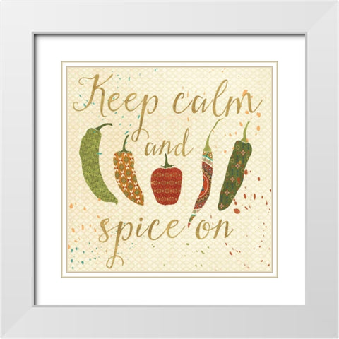 Mexican Fiesta VI White Modern Wood Framed Art Print with Double Matting by Charron, Veronique