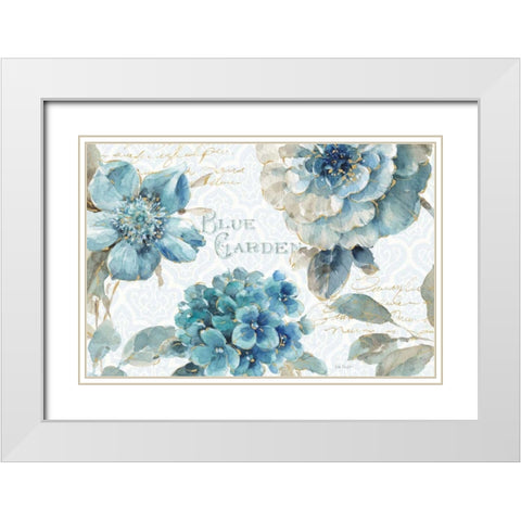 Indigold I White Modern Wood Framed Art Print with Double Matting by Audit, Lisa